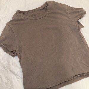 Abercrombie & Fitch Short Sleeve Tee in Taupe